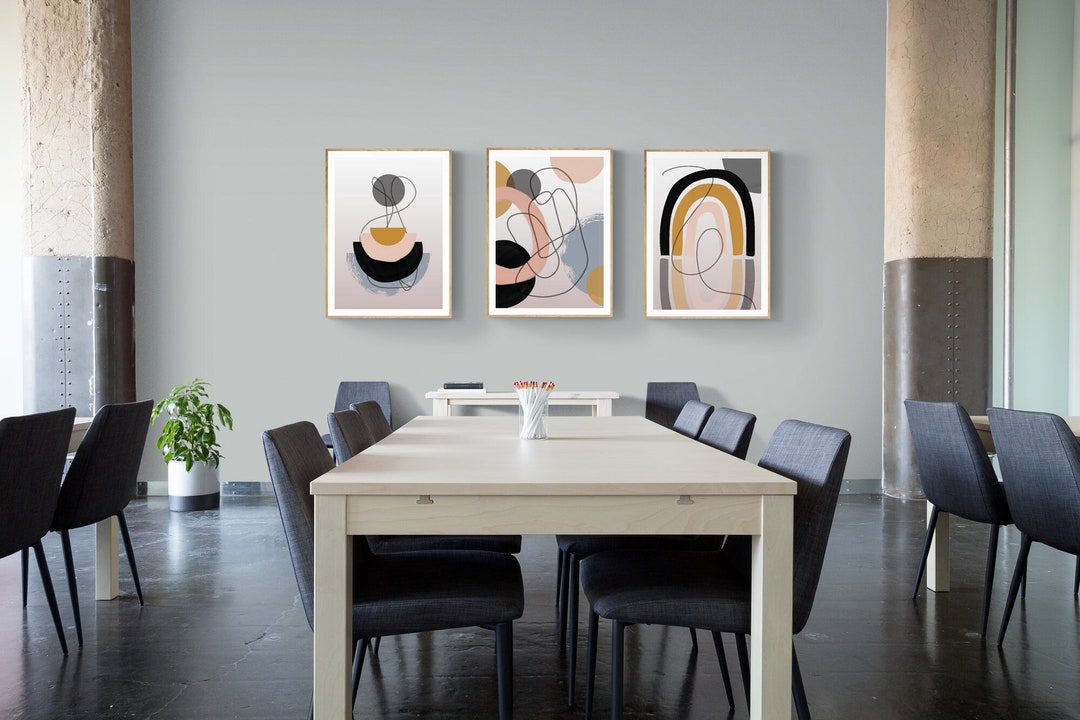 Wall Art Print Abstract Interior Design Wall Art for Living Room Set of ...