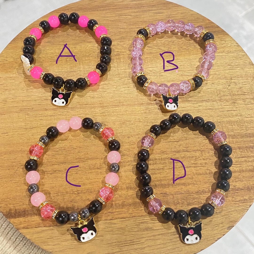 Kuromi Sanrio Bead Bracelets Etsy