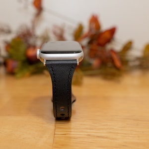 Personalized Leather Apple Watch Band: Handmade, Fits Series 1-8 & SE