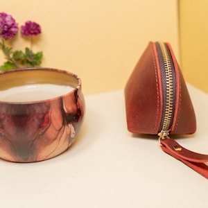 Porte-monnaie en cuir, porte-monnaie à fermeture éclair, mini sac à main, pochette minimaliste, cuir personnalisé, cadeaux, cadeau pour elle, cadeau pour lui