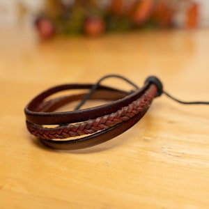 Leather bracelet, Men leather bracelet, Women leather bracelet, Minimalist leather bracelet, Gift for him, Gift for her, Wrap bracelet