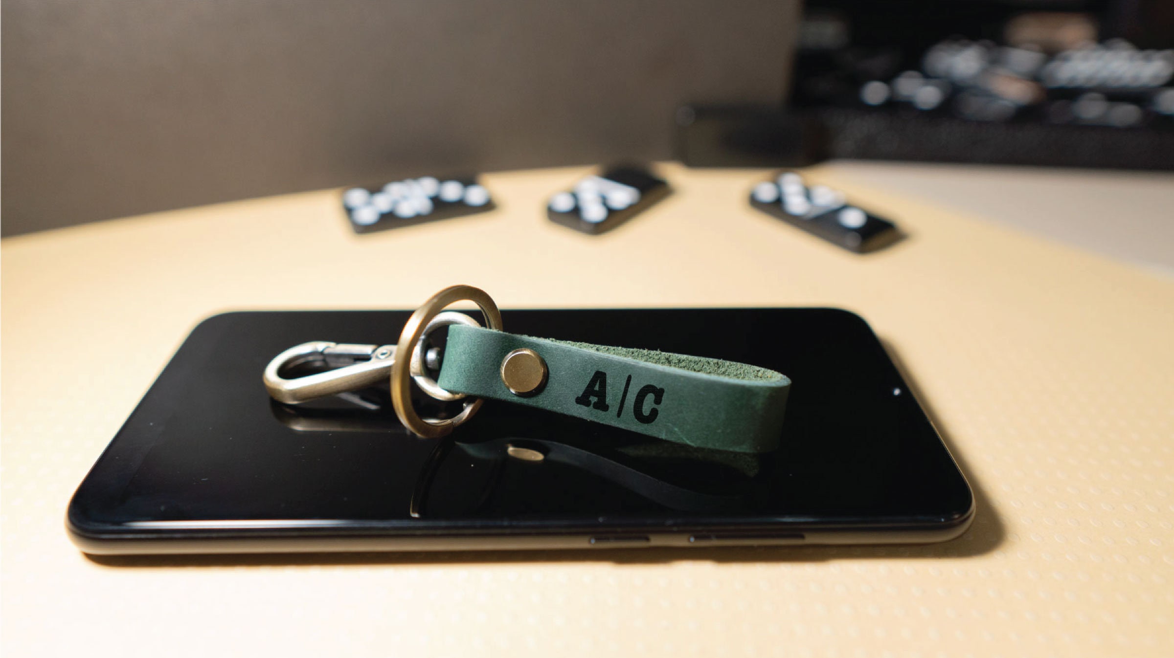 Handmade Leather Keychain, Minimalist Key Holder, Engraved Keychain ...