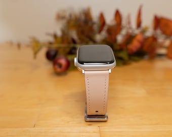 Correa de cuero para Apple Watch, correa de cuero genuino para Apple Watch 45, 44, 42, 41, 40, 38 mm Series 1-2-3-4-5-6-7-8 y SE