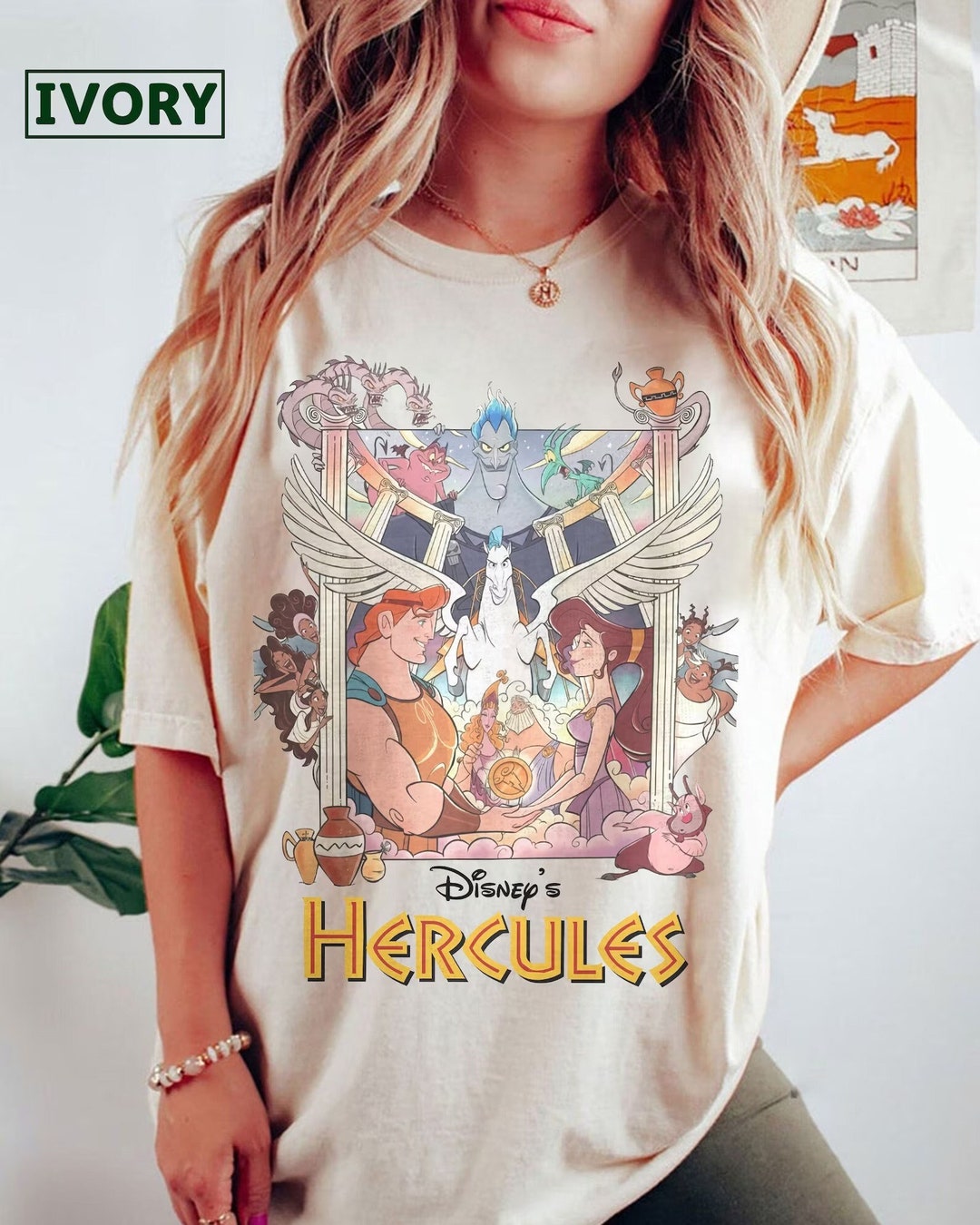 Vintage 90's Disney Hercules Comfort Colors® Shirt, Retro Hercules 1997
