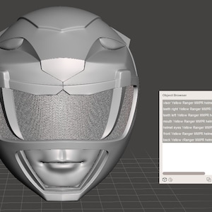 MMPR - Yellow Ranger Helmet - Cosplay Prop - 3D STL File
