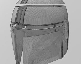 Beskar-Type Hunter Helmet – Modular 3D Printable Armor STL File