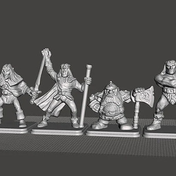 HeroQuest - Ensemble de figurines de héros