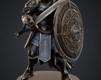 Armored Knight Miniature STL – 28mm RPG Model