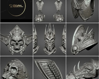 Conjunto de armadura cosplay do Lich King - arquivos 3D STL