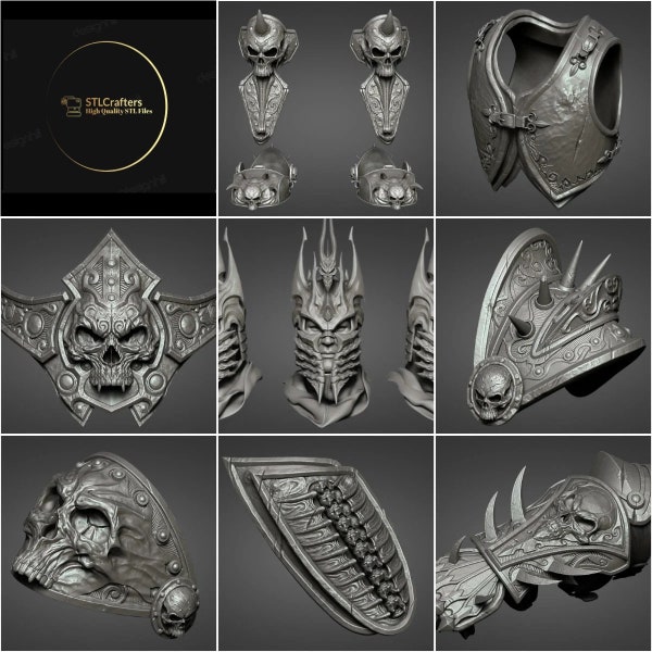 Lich King Cosplay Armor Set 3D STL Files