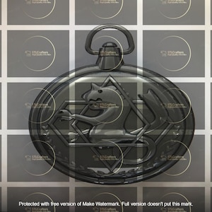 Full Metal Alchemist - State Alchemist Silver Pocket Watch - 3D STL File