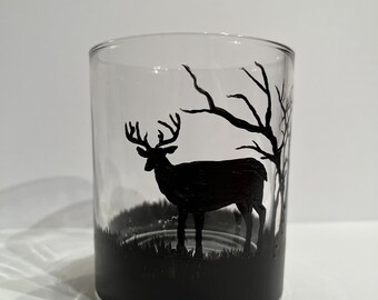 Deer Whiskey Glass