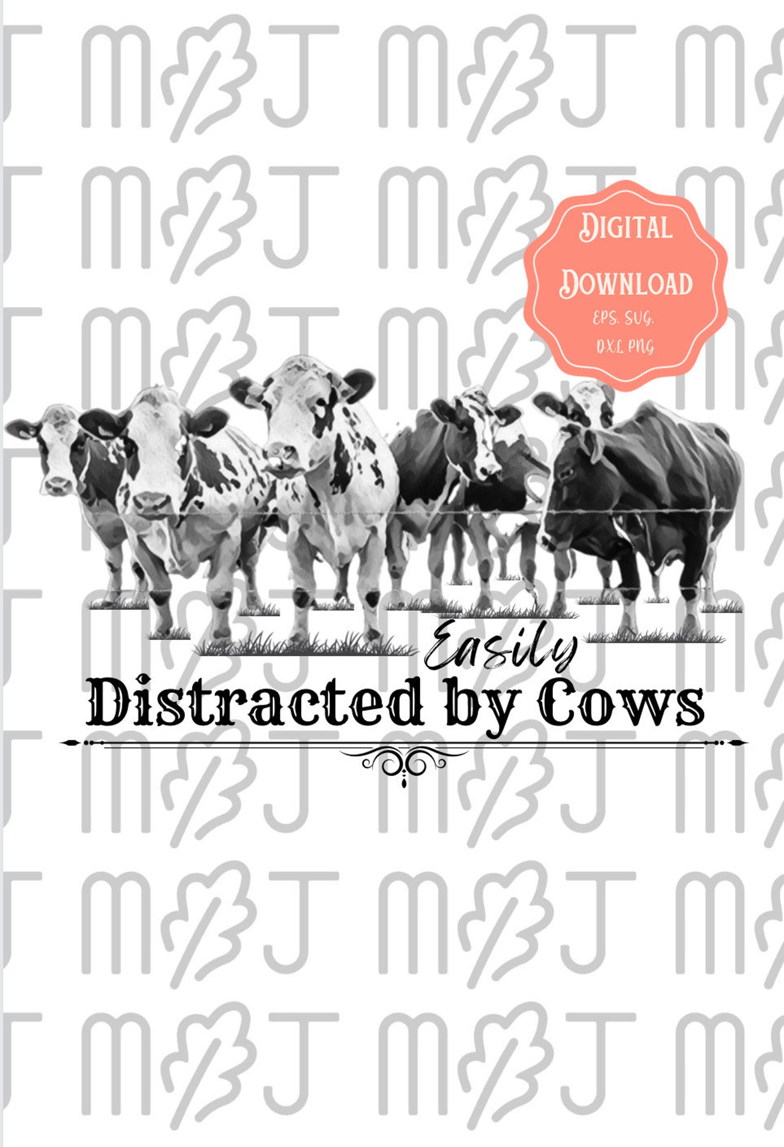 Easily distracted by cows svg rodeo png svg rodeo svg cowgirl svg farm