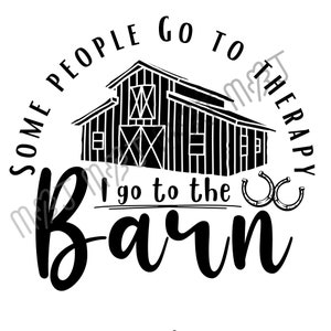 Sarcastic Horse Barn Therapy SVG PNG: grappig cowgirl western design (digitale download)