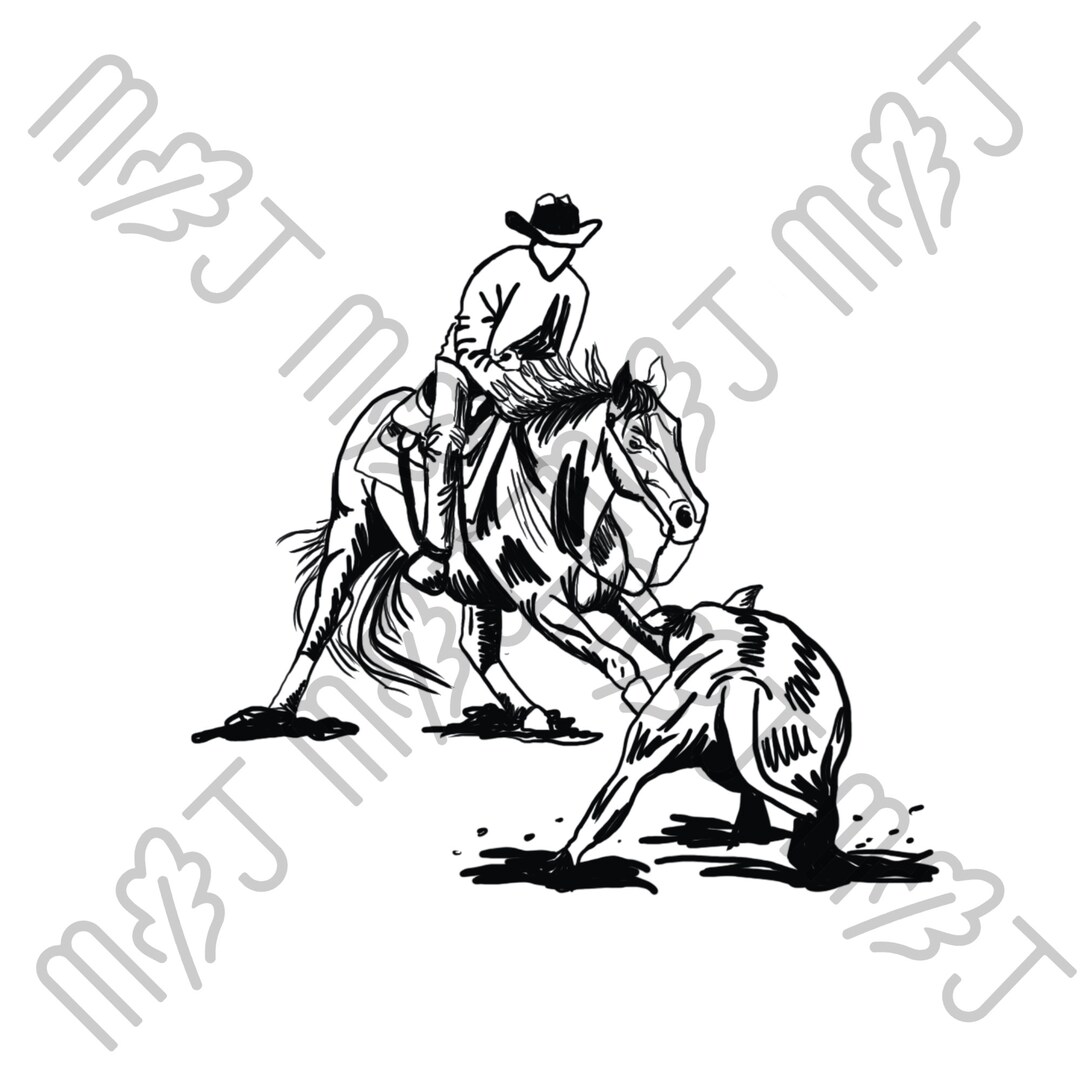 Cutting Horse Svg Western Png Horse Png Horse Western Svg for Shirt