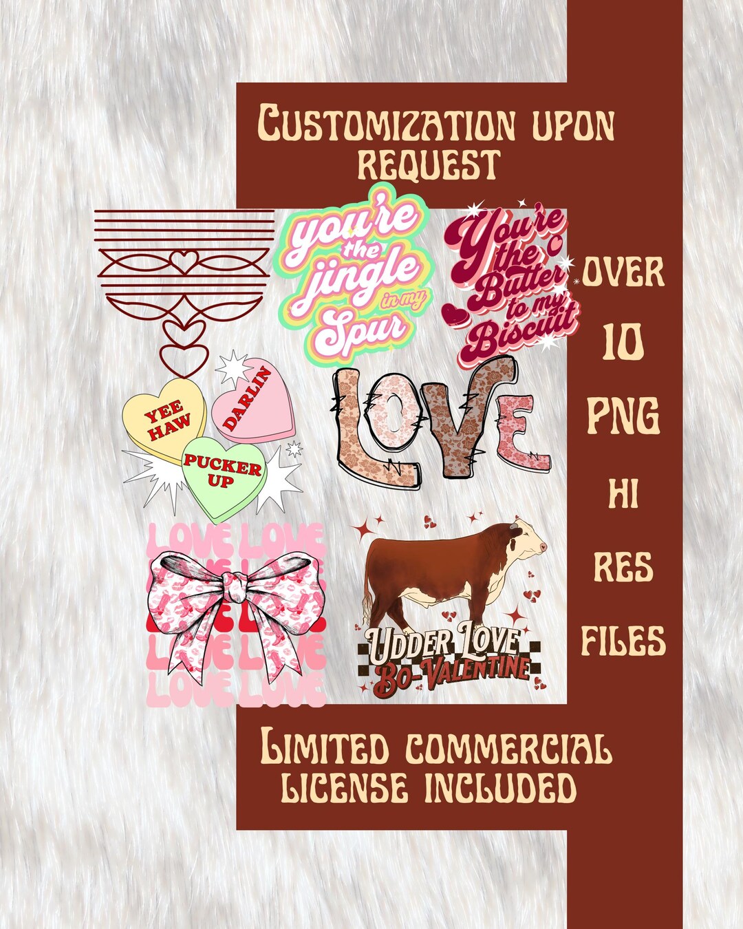 Western Valentines Png Bundle Cowboy Love Clipart Rustic Country ...