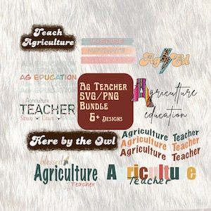 Landwirtschaft Lehrer SVG PNG Bundle: Zurück zu Schule Designs (digitaler Download)