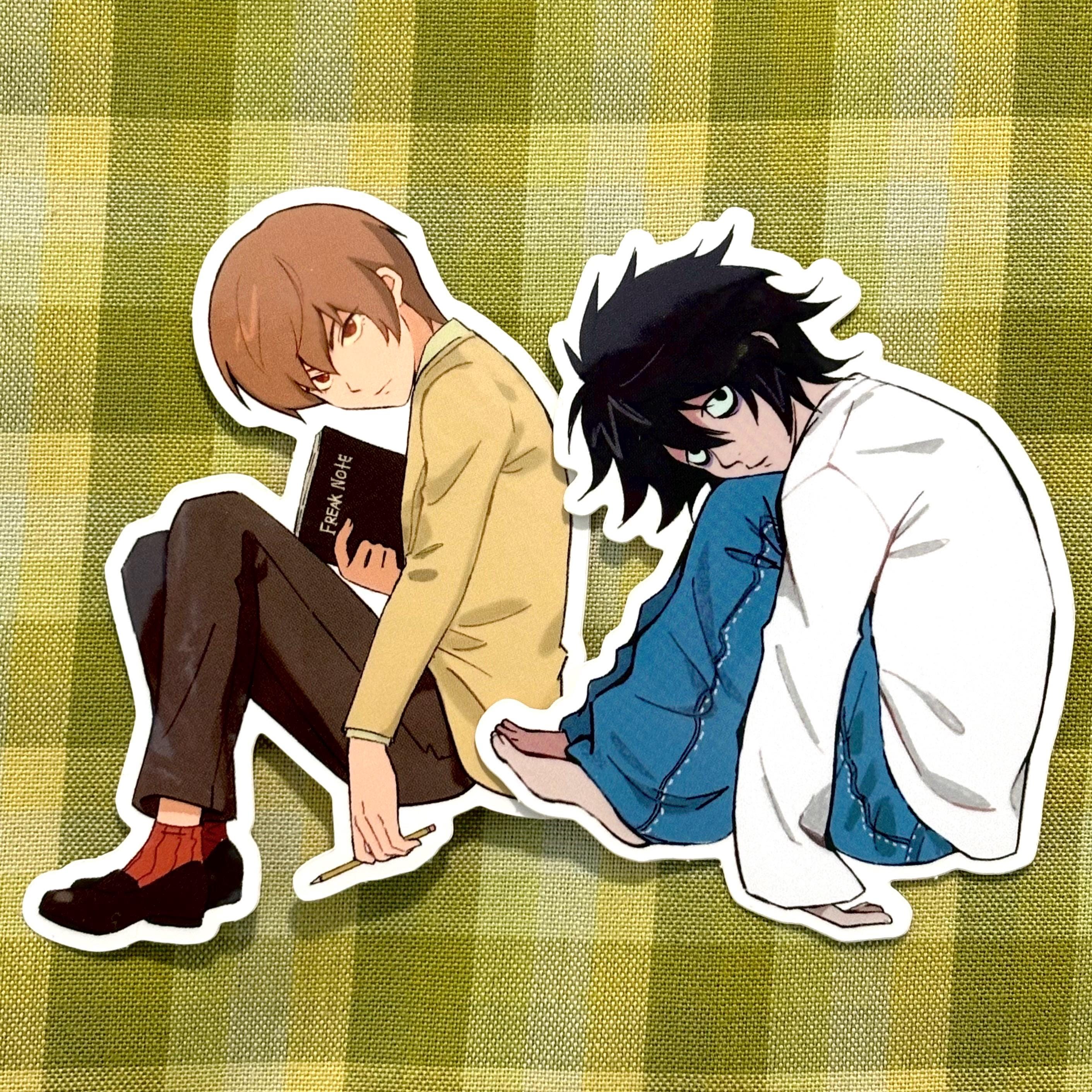 DEATH NOTE Light & L イラストカード Death Note Prepaid Book Card Light Yagami and Ryuk Jump