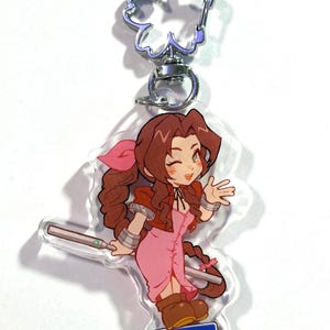 Aeris/Aerith ff7 keychain