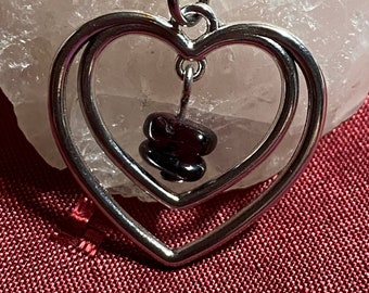 In My Heart Necklace - Garnet