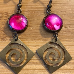 Pink Swirl Earrings