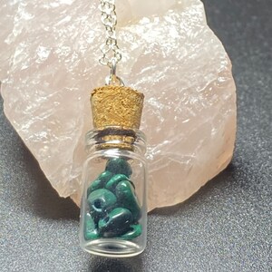 Green Malachite Spell Jar Necklace