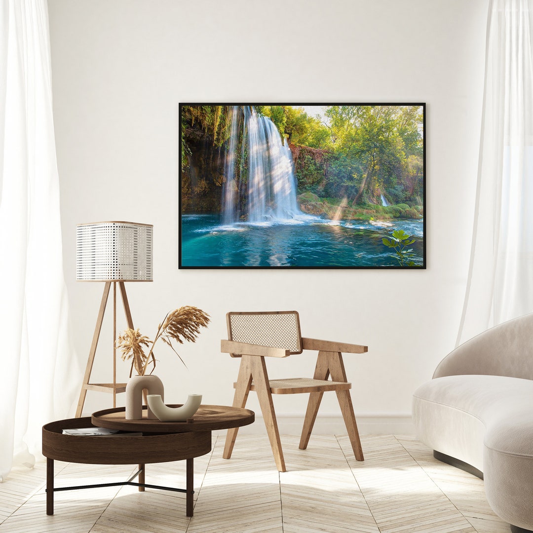 Summer Waterfall Home Decor Artwaterfall Canvas Print on Etsy