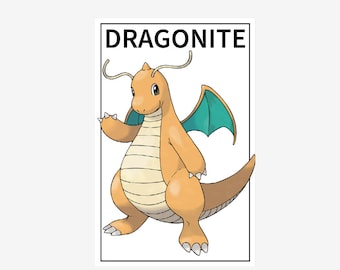 Póster de Dragonite, arte mural de Dragonite