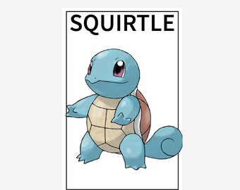 Squirtle Poster, Squirtle Wall Art