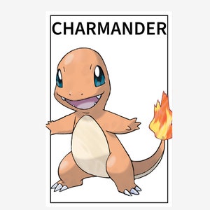 Charmander Poster, Charmander Wall Art