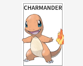 Charmander Poster, Charmander Wall Art