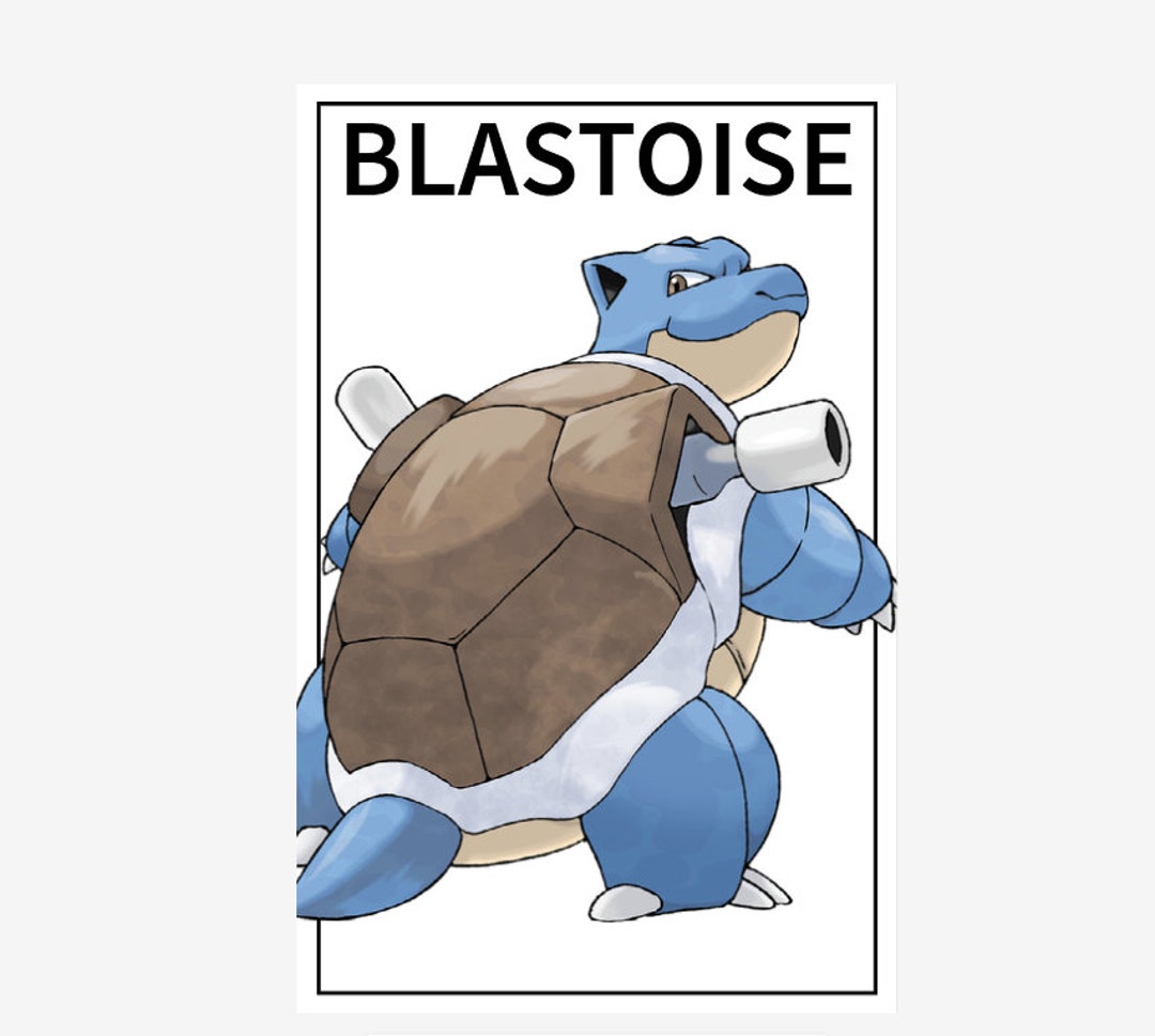 Blastoise Poster, Blastoise Wall Art - Etsy