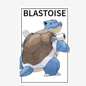 Blastoise Poster, Blastoise Wall Art
