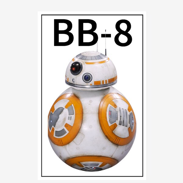 BB-8 Poster, BB-8 Wall Art, BB-8 Print