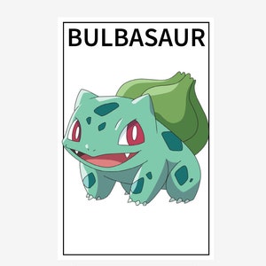 Bulbasaur Poster, Bulbasaur Wall Art
