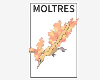 Affiche de Moltres, oeuvre d'art murale de Moltres