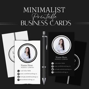 Minimalist Business Card, Calling Card, Call Card, Editable Business Card Template