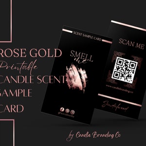 Kaars Sampler Pack-kaart | Kaarsgeur Voorbeeldkaart | Kaarsmonsterpakket | QR-code voor kaarsen | Kaars QR Bestel | Kaarsaromamonster |