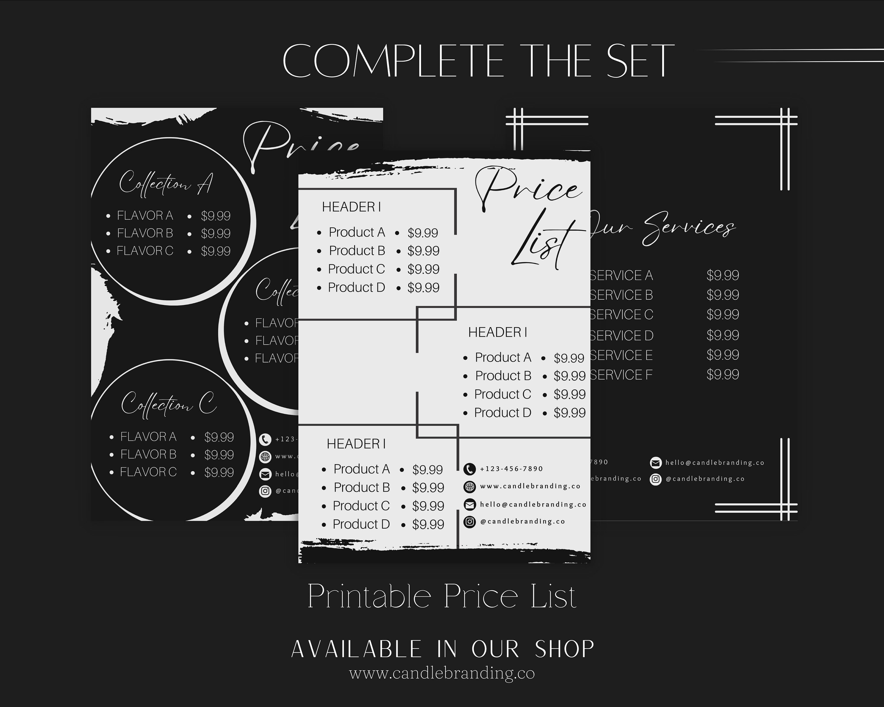 Minimalist Invoice Form Template, Invoice Template, Candle Invoice ...