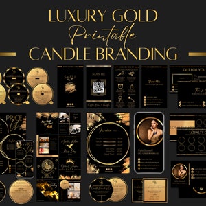 Luxus Candle Branding Vorlagen | Candle Business Branding Kit | Kerzen-Kit | Kerze Vorlage | Kerze Firma | Kerzen Paket