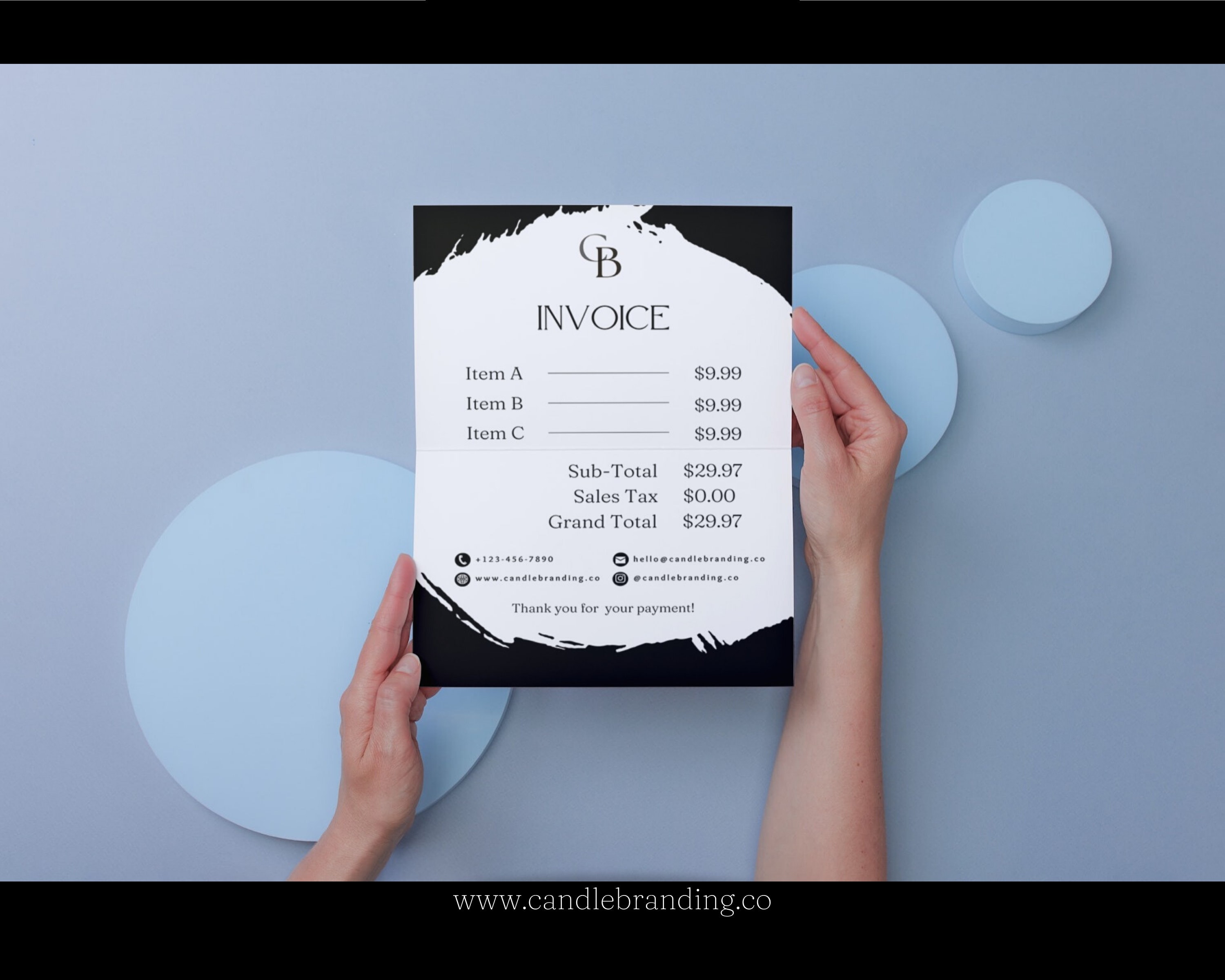 Minimalist Invoice Form Template, Invoice Template, Candle Invoice ...