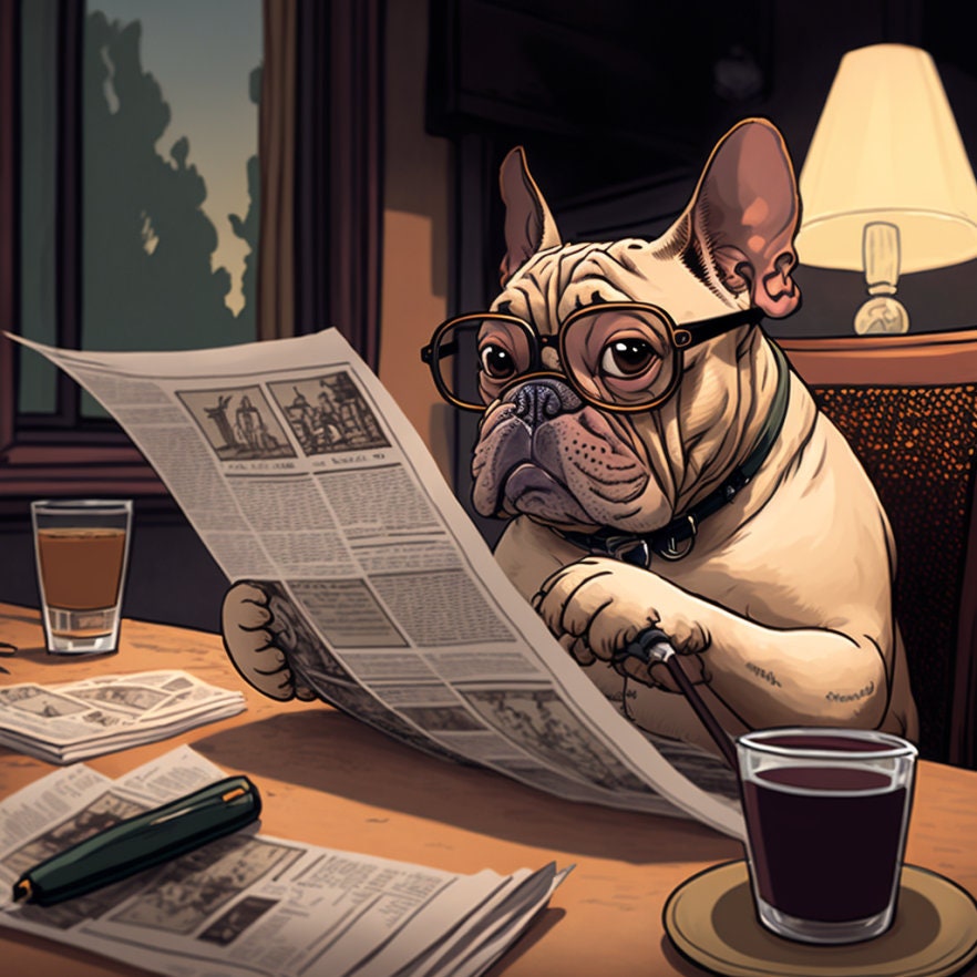 Cute French Bulldog Drawing