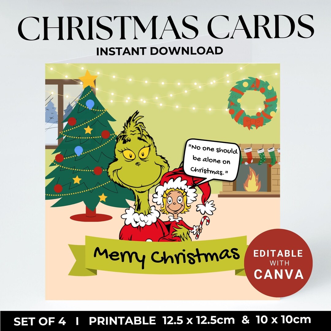 Grinchmas Christmas Card Template Photo 2023 Christmas Cards - Etsy