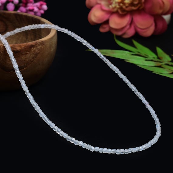 Ras de cou arc-en-ciel en pierre de lune, collier de perles en