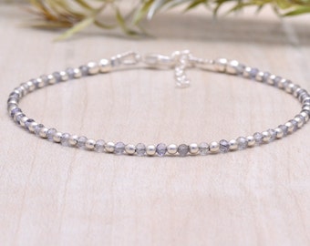 AAA Tanzanite Sterling Silver Bracelet: Gemstone Jewelry