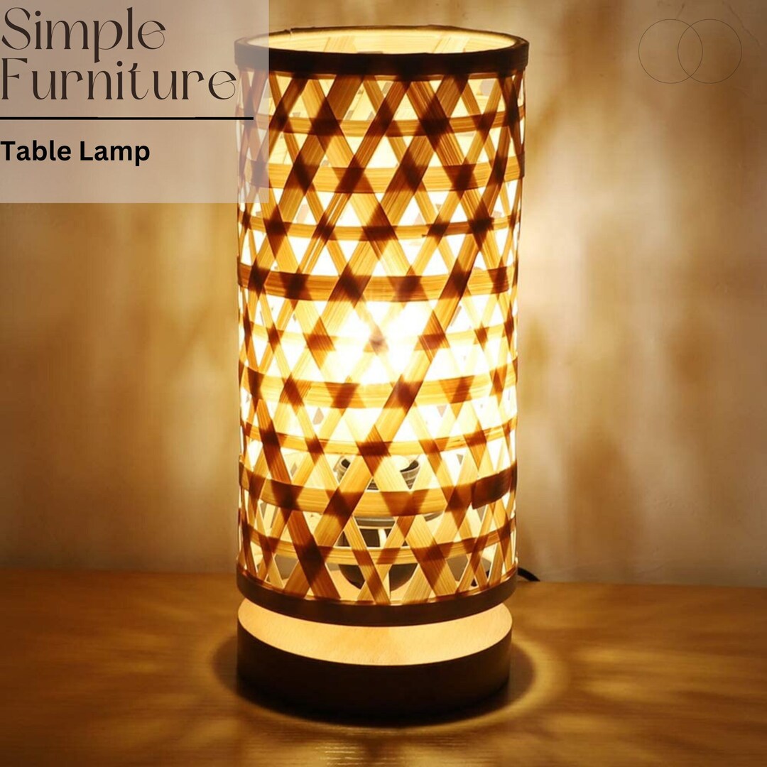 Modern Table Lamp, Small Bedside Desk Lamp, Minimalist Night Stand Lamp