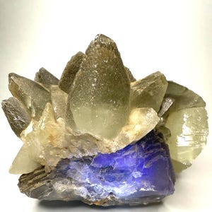 Premium 6lb Dragon Scale/ Dogtooth Calcite with UV Reactive Purple Fluorite Inclusions!
