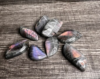 Amazing Purple/Sunset Flash Labradorite Pendant Freeforms! Sold individually.