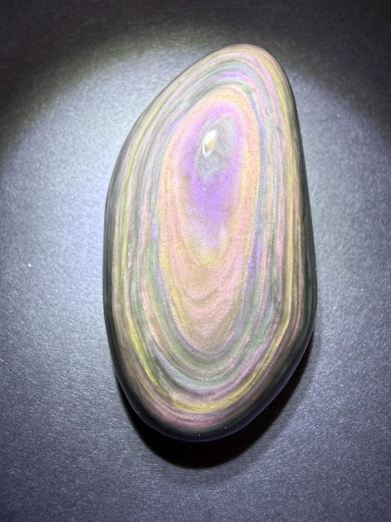 AAA+ 100% Natural Mexican Rainbow Velvet Obsidian Freeform!