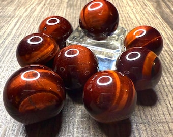 Premium Red Tigers Eye Spheres!